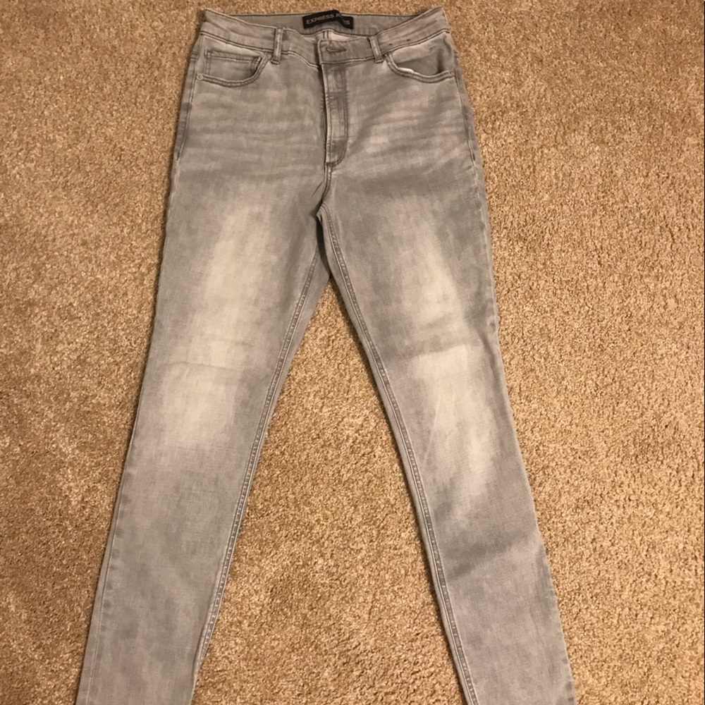 Express Grey Denim Jeggings